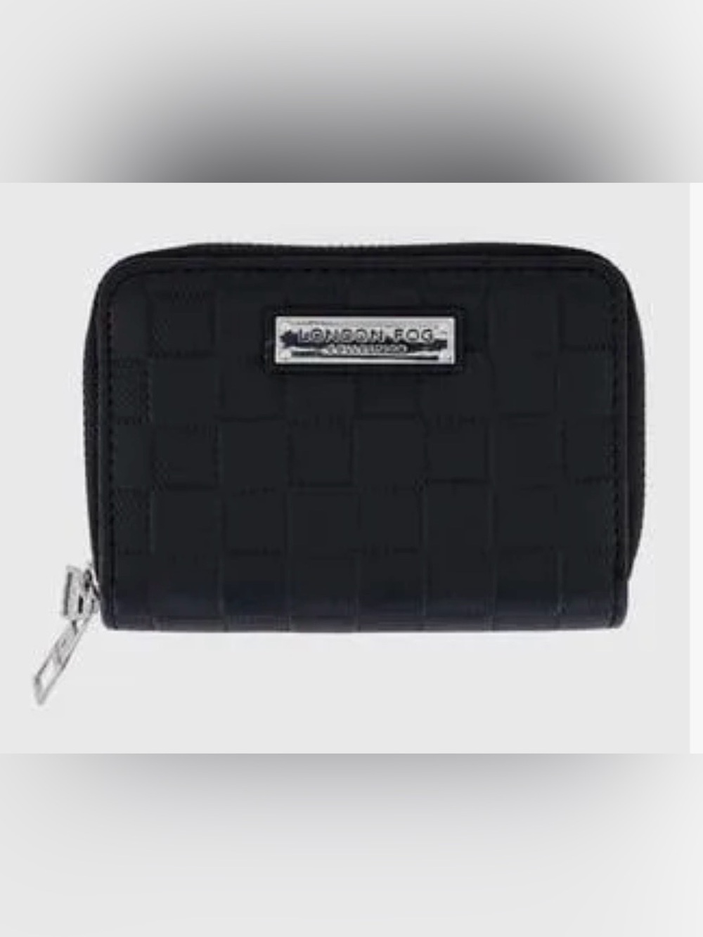 London Fog Black Double Zipper Wallet - Compact Quilted Style
